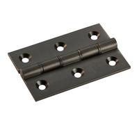 PAIR 76 x 50 x 2.5mm Brass Washered Butt Hinge Matt Bronze Internal Door Loops Metallics One Size