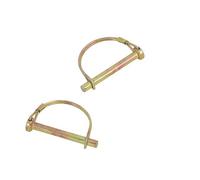 Pair 8mm D Clip Lynch Linch Linchpin Lynchpin Trailer Shaft Locking Retaining Pins Pin Trailer Tractor Horse Box Handmade Yellow Passivated