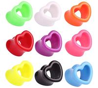 Pair Acrylic Double Flared Love Heart Hollow Flesh Tunnel Ear Plug Piercing Expander Jewelry Earlet Gauges Earrings Body Jewelry Convenient and practical