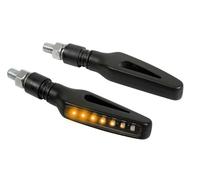 LED Sequential Turn Signals for Moto Pair, Approved, Black, Lampa SQ