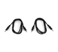 PAIR AUX CABLES 2 x 3.5mm JACK TO JACK HIFI STEREO AUDIO MP3 SPEAKER CONNECTOR
