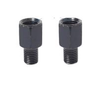 Pair Black Motorcycle Mirror Adapters M10 10MM M8 8MM Rearview Mirrors Conversion Bolt Clockwise Anti-clock Right Left Thread(2x M10M10 (RL))