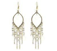 Pair Boho Long Earrings Vintage Earrings Drop Dangle Earring Set For Women And Girls Sexy Earrings For, one size, Zinc alloy, No Gemstone