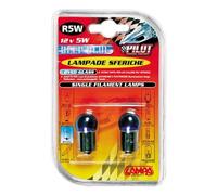 Pair bulbs lamps R5W BA15S spherical BLU-XE 5W blue light position plate