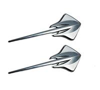 Pair C2 C3 & 2014-2019 C7 Corvette Stingray Sting Ray Fender Emblems 3D Badge Nameplate compatible with Corvette ((Chrome))