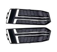 Pair Car Chrome Honeycomb Front Bumper Fog Light Grille Lower Grill Cover Compatible For Audi A4 B9 S-LINE 2016 2017 2018