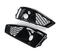 Pair Car Front Grille Honeycomb Grille Cover Mesh Grill For Audi A4 B9 S-LINE S4 2019 2020 Fog Light Grille Cover 8WD807681J PYPFQUMQGR(Glossy Black)