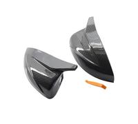 Pair Car Rearview Mirror Cover Side Cap Covers For Audi A3 S3 8V RS3 2014-2020 Carbon Fibre Look Door Mirrors(Carbon Look)