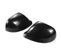 Pair Car Side Wing Mirror For VW For Amarok V6 2H S1 S6 S7 Pickup 2011-2020 Replacement Rearview Cover Cap Carbon Black(Carbon Fiber Look)
