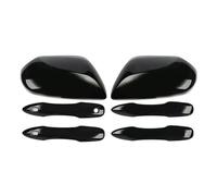 Pair Car Wing Mirror Covers Caps Fits for Toyota For Camry Side Door Mirror Caps + Handle Covers Automobile Exterior Decoration Parts