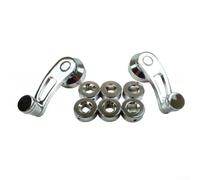 Pair Chrome Billet Aluminum Efficient High-Quality for Rod | Classic Cars Compatible With for chevy for ford for mustang for nova Camaro for corvette for torino for falcon