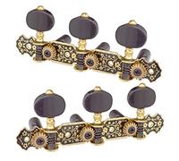 Pair Classical Guitar Machine Heads 18 Acoustic String Tuners Tuning Key Pegs Plastic Zinc Alloy Panel Copper Gear Precise Replacement with Exquisite Buttons