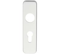 PAIR Door Handle Euro Lock Plate for Safety Levers - 154 x 40mm- Satin Aluminium | Lever on Backplate Door Handle - Internal Door Hardware - Lock, Euro, Oval and Latch Options Available