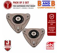 Pair FEBI 48727 Front Strut Top Mounts Porsche 911 Boxster Cayman A5432