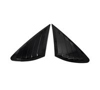 Pair Fit For Ford Focus MK2 Hatchback 2005-2011 Car Rear Window Quarter Louver Cover Exterior Side Vent Shutter(Gloss Black)