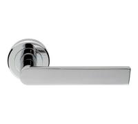 Loops PAIR Flat Rectangular Bar Handle on Round Rose Concealed Fix Polished Chrome Loops Multicolor