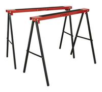Pair Fold Down Trestles - 100Kg Capacity Each - 995mm Width - Pressed Steel
