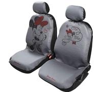 Tataway Pair Front Car Seat Covers Minnie Mouse Mickey Mouse Headrest Grey Red Airbag Compatible Universal For All Cars