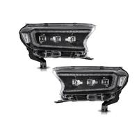 Pair Front LED Headlights With DRL Sequential Turn Signal Hi Low Headlamp Compatible With Ford Ranger T6 2015 2016 2017 2018 2019 2020 2021(2PCS Clear,International)