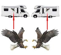 Pair Full Colour Eagles Graphics Stickers, Decals for Motorhome, Campervan, Van (60cm x 52cm)