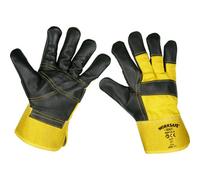 Pair General Purpose Riggers Gloves - Strong Stitching - Hide Palm Protection