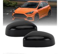 Pair Gloss Black Door Wing Mirror Cover Cap For Ford Focus MK2 MK3 Mondeo MK4 2009-2014 Left & Right Side UK