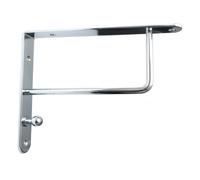 Pair High Quality Chrome Fixed Shelf Brackets Supports With Fixings 026