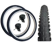 PAIR Kenda KOBRA 26 x 2.0 Mountain Bike Semi Slick Tyres with Presta Valve Inner Tubes K-885 (Pack of 2)