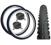 PAIR Kenda KOBRA 26 x 2.0 Mountain Bike Semi Slick Tyres with Schrader Valve Inner Tubes K-885 (Pack of 2)