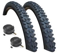 PAIR Kenda Smoke 26" x 2.10 Mountain Bike Tyres with Schrader Tubes K-816 (Pack of Two)