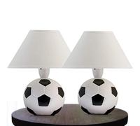 Pair Kid's Children Football Bed Side Table Lamp With Shade Modern & Durable Suitable For Study Boys & Girls (Bulb Not Included)