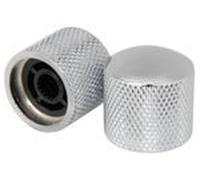 Pair Knurled Ctrl Knobs - Chrome