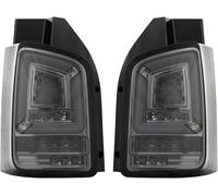 Pair LED smoke grey back lightbar rear tail lights for VW T5.1 2010-15 dynamic