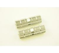 PAIR LIGHTWEIGHT BMX ALLOY STUNT PEGS GRIND PEGS AXLE NUTS NEAT SIZE TWO AXLE THREADS 24 & 26 TPI 3” x 1” 75mm x 25mm