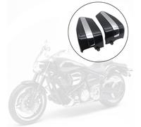 Pair Motorcycle Battery Side Covers Black PC Replacement 1996-2002