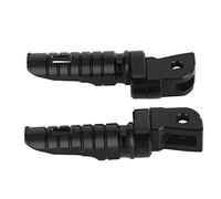 Pair Motorcycle Pedals, Front Footpegs Replacement, CNC Aluminium Alloy Footpegs with Anodizing Surface, Motorbike Foot Rest for Comfortable and Stylish Ride, Durable and Rust - Re (Black)