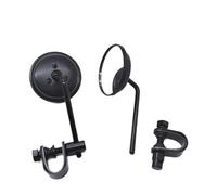 Pair Motorcycle Rearview Mirror Stainless Steel Mirror Classic Round Back View Mirror Universal 22mm-25mm Mirrors End Rearviews