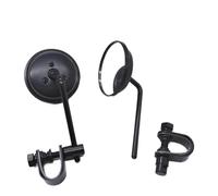 Pair Motorcycle Rearview Mirror Stainless Steel Mirror Round Back View Mirror Universal 22mm-25mm Motorcycle Rearview Mirrors(2)