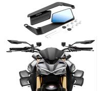 Pair Motorcycle Rearview Mirrors for Kawasaki Vulcan 900 Classic 2006-2024 Foldable Handlebar Side Mirrors 360°Adjustable Wide Vision Anti-Glare Moto Accessories blackblue