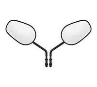 Pair Motorcycle Rearview Mirrors, Handlebar End Side View Mirrors with 360° Adjustable Pivot, Clear Glass for Wider Vision, Compatible with Touring Glide 96-17 Fatboy 04-18