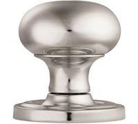 Pair Mushroom Mortice Door Knob 59mm Dia Concealed Rose Polished Chrome