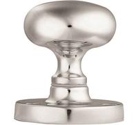 Pair Mushroom Mortice Door Knob 59mm Dia Concealed Rose Polished Chrome