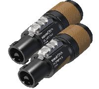 Pair Neutrik 2 Pole Speakon NL2FX Cable Plug with Latch Lock & Screw Terminals