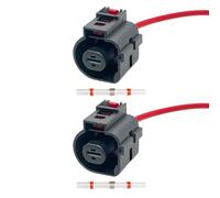 Pair of 1 Pin Connector Plug 1K0973751 1K0 973 751 Starter for VW AUDI Skoda Seat with with 2pcs Heat Shrink Solder Seal Butt Splice Connectors