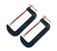Pair of 10 Inch 250mm Super Heavy Duty with malleable Steel Frames Sliding T Bar Copper Plated Threads Wood Metal Work Craft Vice G Clamps