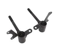 Pair of 10mm Front Wheel Steering Knuckle Spindle High Strength Steel Alloy Rustproof for Go Kart UTV ATV Quad Black