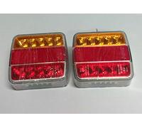 PAIR of 12V LED REAR COMBINATION MULTI FUNCTION LIGHTS/LAMPS STOP TAIL INDICATOR NUMBER PLATE TRAILER MP8893b PAIR MAYPOLE