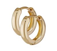 Pair of 18K 750 Yellow gold Huggie earrings 12.2 x 3.2mm High Polished Round