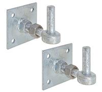Pair of 19mm Adjustable Hook On Plate Gate Hinges