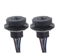 Pair of 2 Waterproof Photoelectric Sensor Bases for Dusk to Dawn Lighting Featuring 4 Pin Connector